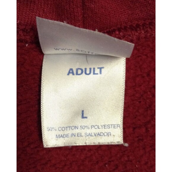 Vintage Indiana Hoosiers Hoodie Sweatshirt Men L Crimson NCAA Sports Warm 90s - Picture 10 of 11